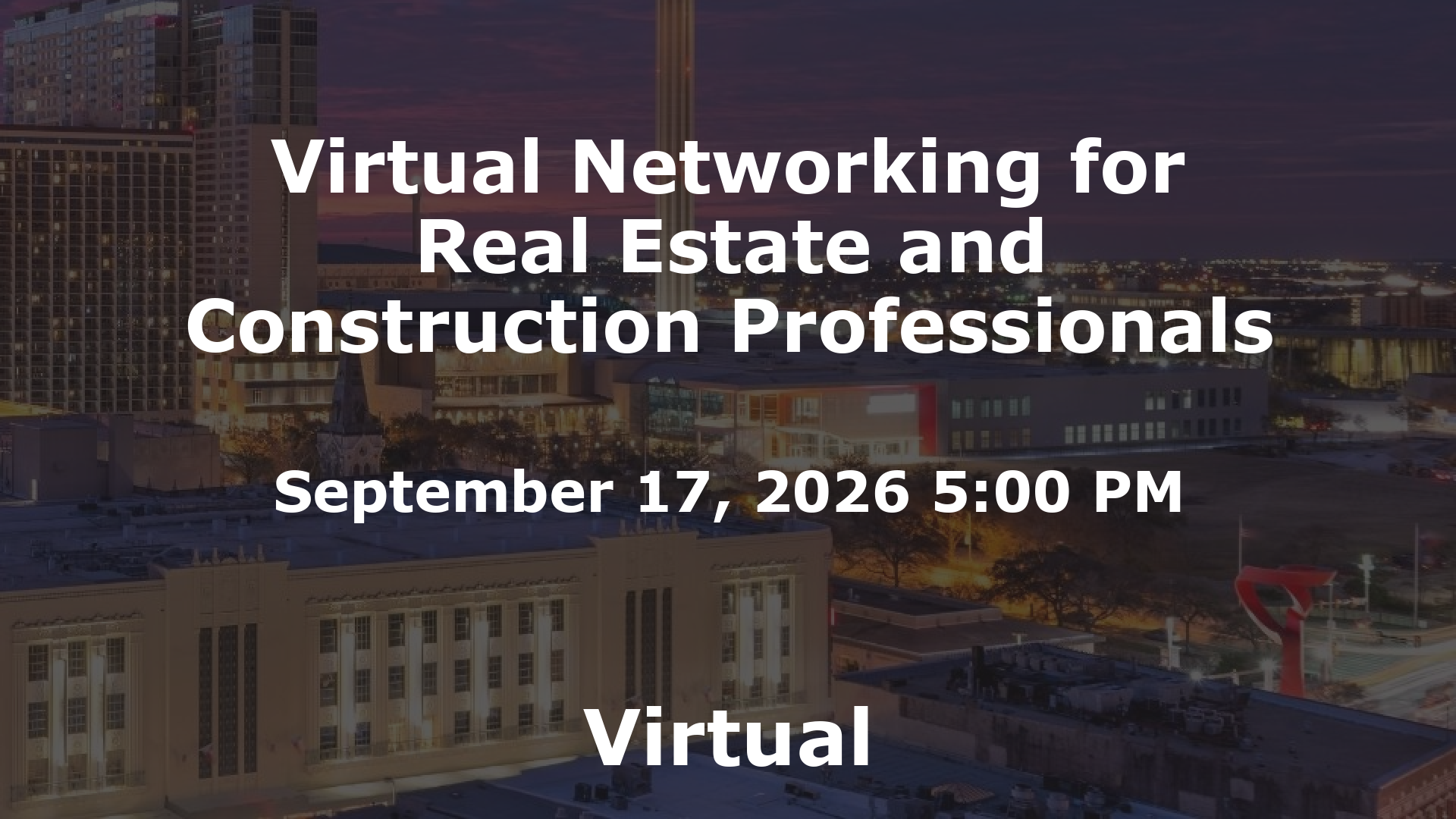 Virtual Networking for Real Estate and Construction Professionals event image